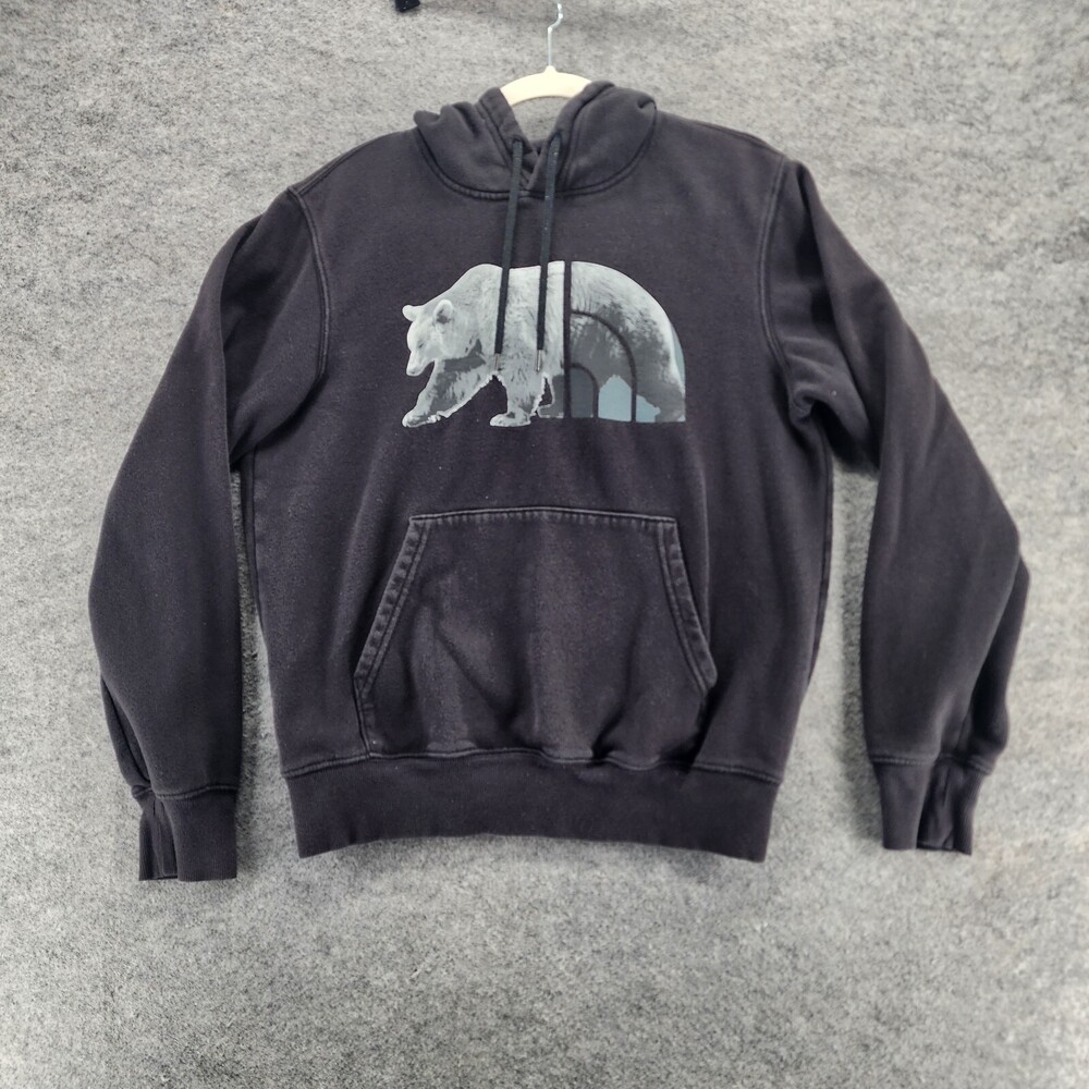 The North Face Hoodie Mens Small Long Sleeve Black Polar Bear